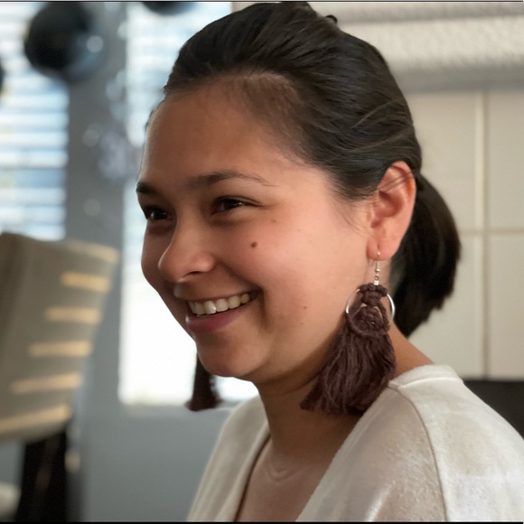 Macramé Waterfall Earrings - Picture 2 of 11